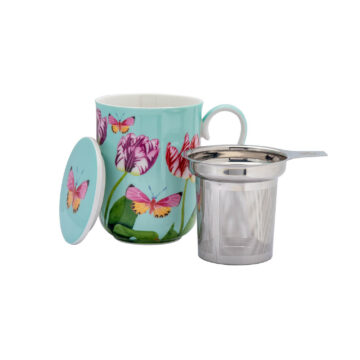 Maxwell & Williams Gabby Malpas Posey Mug With Infuser 340ML Tulip Love Gift Boxed