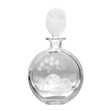 Bohemia Crystal Decanter with Sandblasted Pig Motif