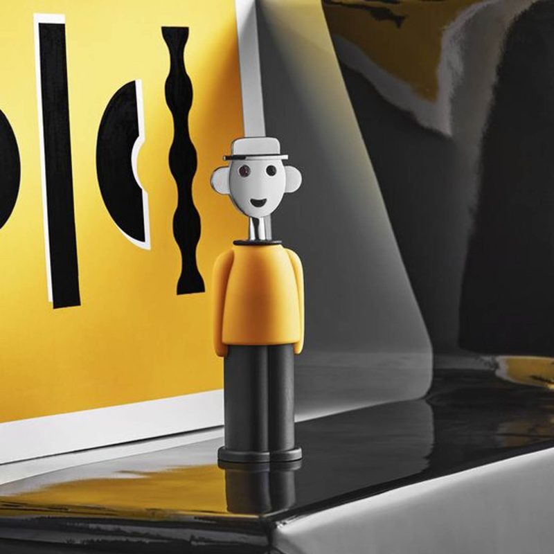 Alessi Alessandro M. Corkscrew Yellow & Black