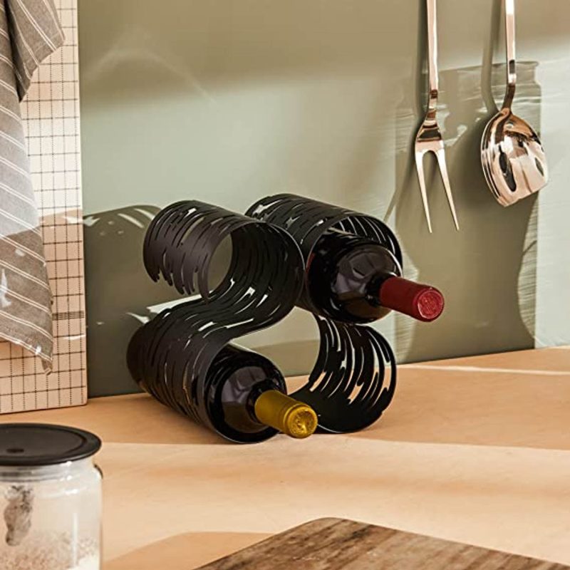 Alessi Barkcellar Bottle Rack Black