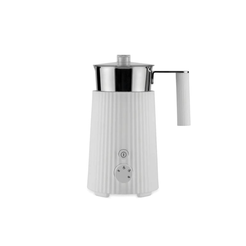 Alessi Plissé Multi-function Milk Frother, White