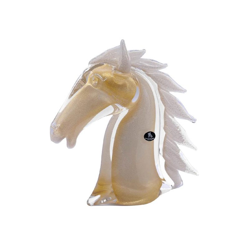 Duccio di Segna Horse's Head Small White & Gold