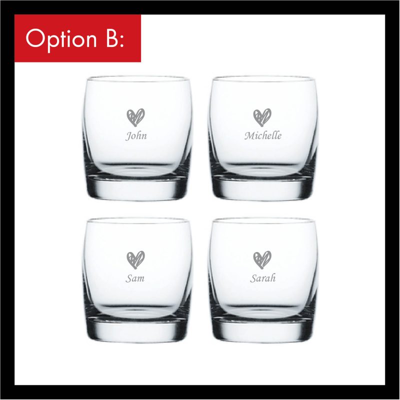 Nachtmann Vivendi Whisky Tumblers with engraving (Set of 4)