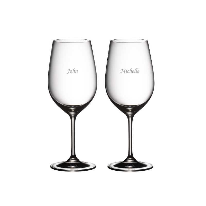 Riedel Vinum Riesling Glass with engraving (Pair)