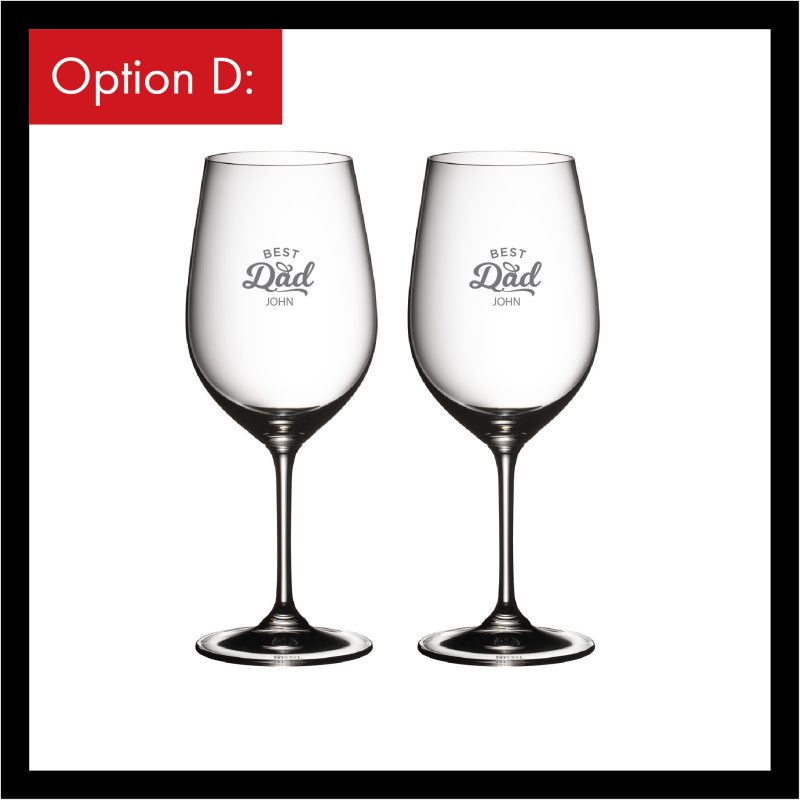 Riedel Vinum Riesling Glass with engraving (Pair)