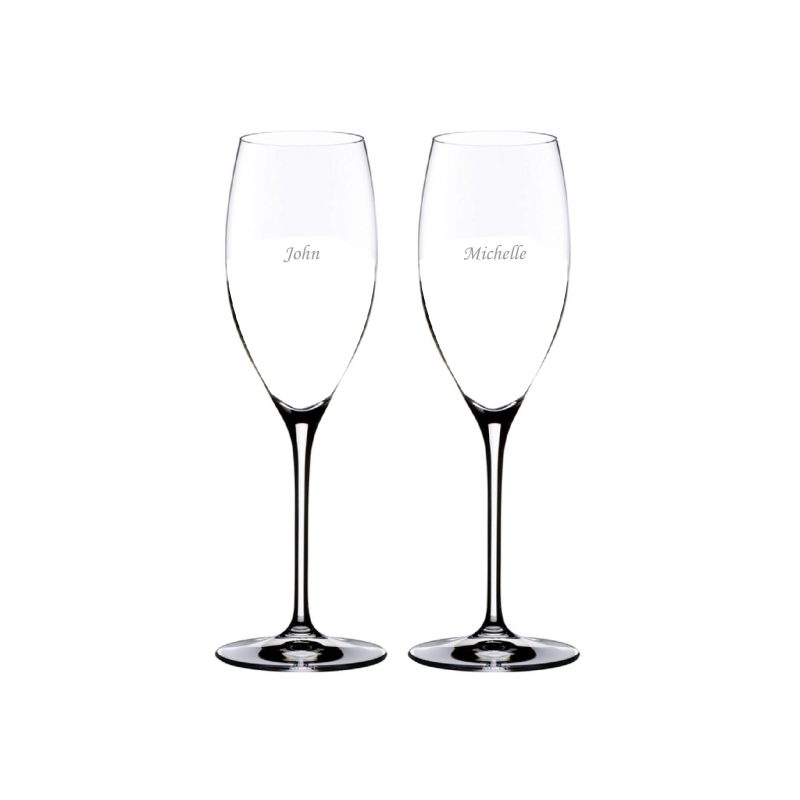 Riedel Vinum Cuvee Prestige/ Vintage Champagne Glass with engraving (Pair)