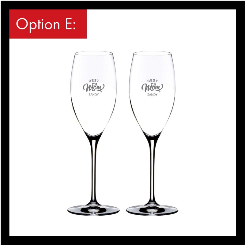 Riedel Vinum Cuvee Prestige/ Vintage Champagne Glass with engraving (Pair)