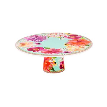 Maxwell & Williams Teas & C's Dahlia Daze Footed Cake Stand 28cm Sky Gift Boxed