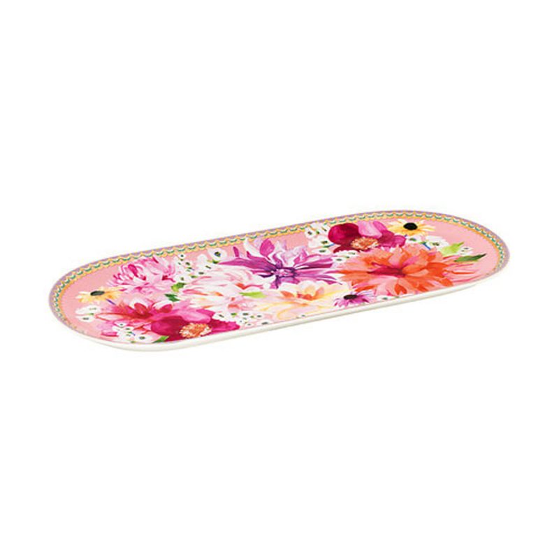 Maxwell & Williams Teas & C's Dahlia Daze Platter 33x15cm Pink Gift Boxed