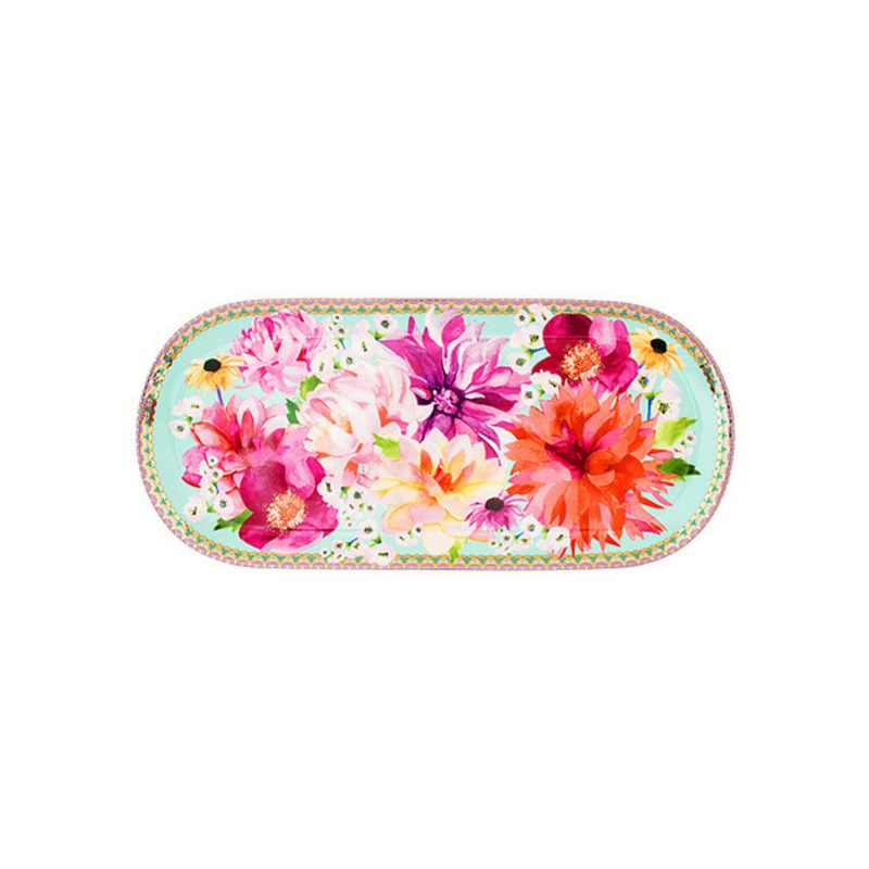 Maxwell & Williams Teas & C's Dahlia Daze Platter 25x12cm Sky Gift Boxed