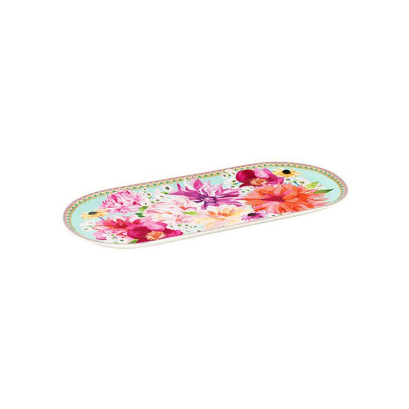 Maxwell & Williams Teas & C's Dahlia Daze Platter 25x12cm Sky Gift Boxed