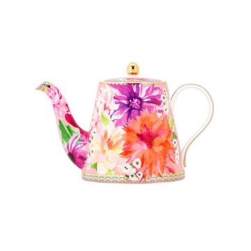 Maxwell & Williams Teas & C's Dahlia Daze Teapot With Infuser 500ML Pink Gift Boxed