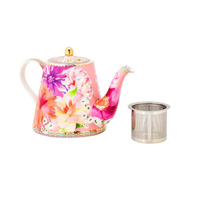 Maxwell & Williams Teas & C's Dahlia Daze Teapot With Infuser 500ML Pink Gift Boxed