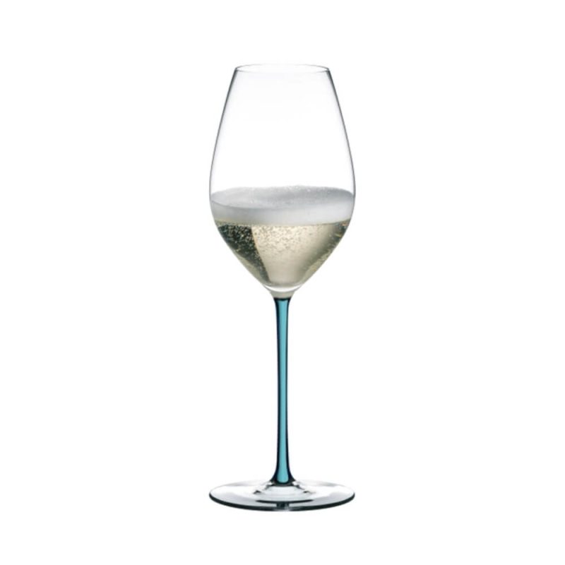 Riedel Fatto A Mano Champagne Wine Glass Turquoise