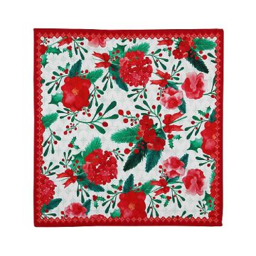 Maxwell & Williams Mistletoe Cotton Napkin 45x45cm Set of 4