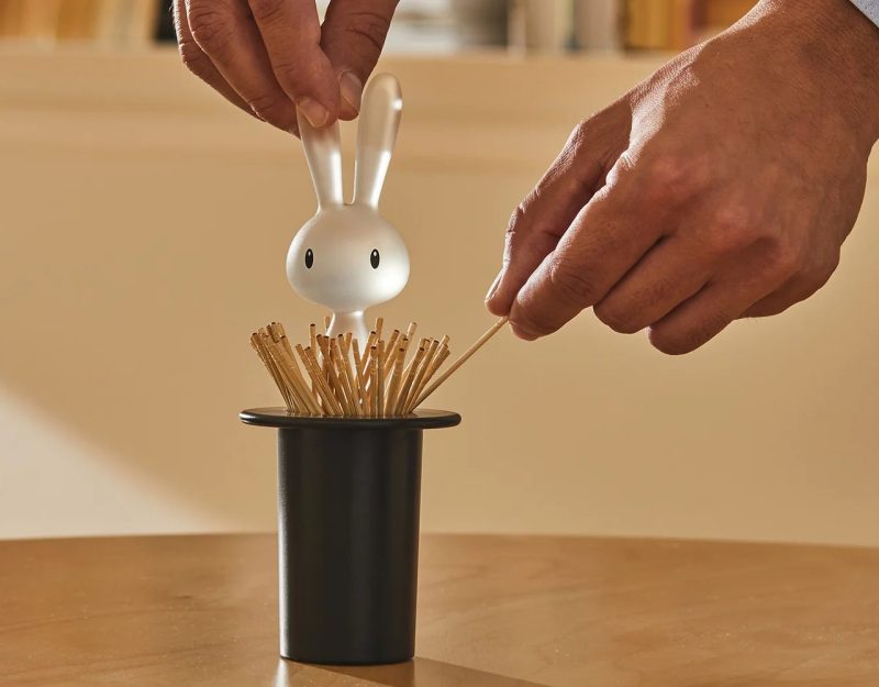 Alessi "Magic Bunny" Toothpick Holder (Black)