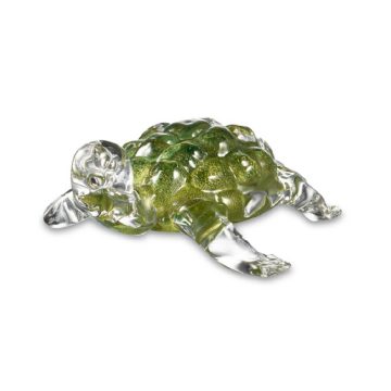 Duccio Tortoise Transparent Green & Silver Little