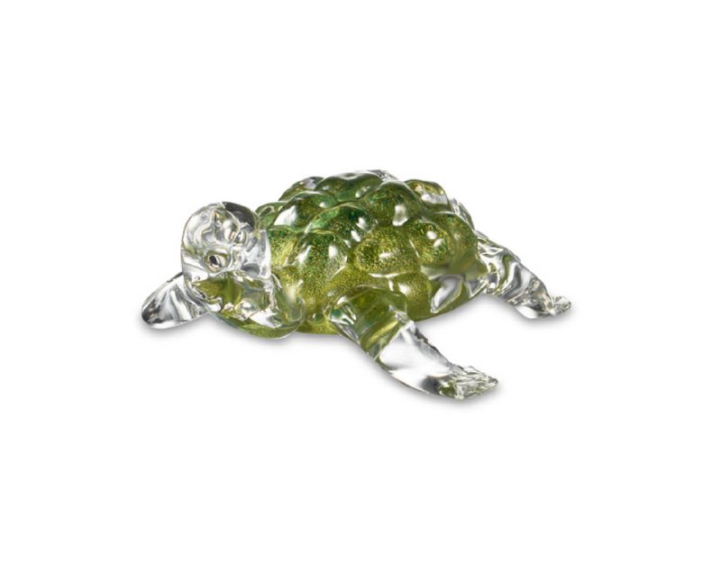 Duccio Tortoise Transparent Green & Silver Little