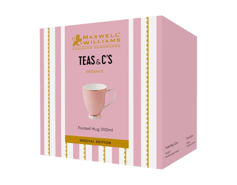 Maxwell & Williams Teas & C's Regency Cup & Saucer 240ML Pink Gift Boxed