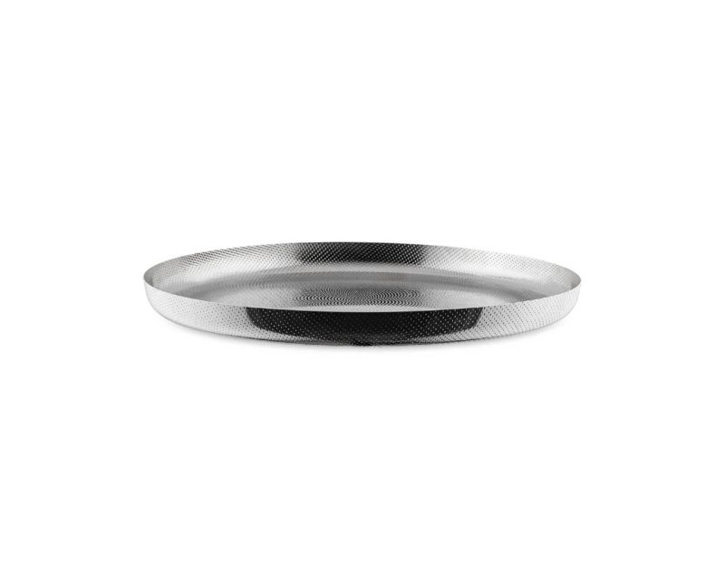 Alessi Extra Ordinary Texture Round Tray in 18/10 Stainless Steel (35cm)