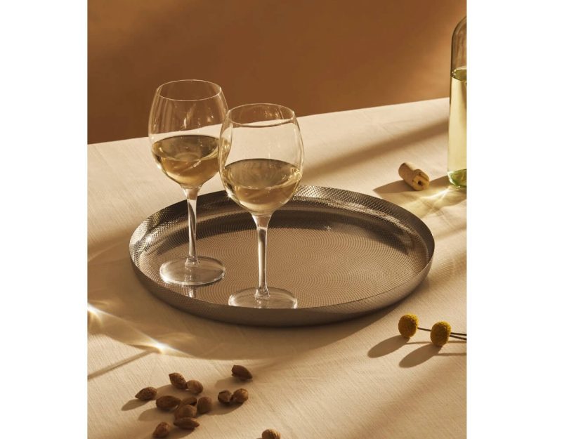 Alessi Extra Ordinary Texture Round Tray in 18/10 Stainless Steel (35cm)