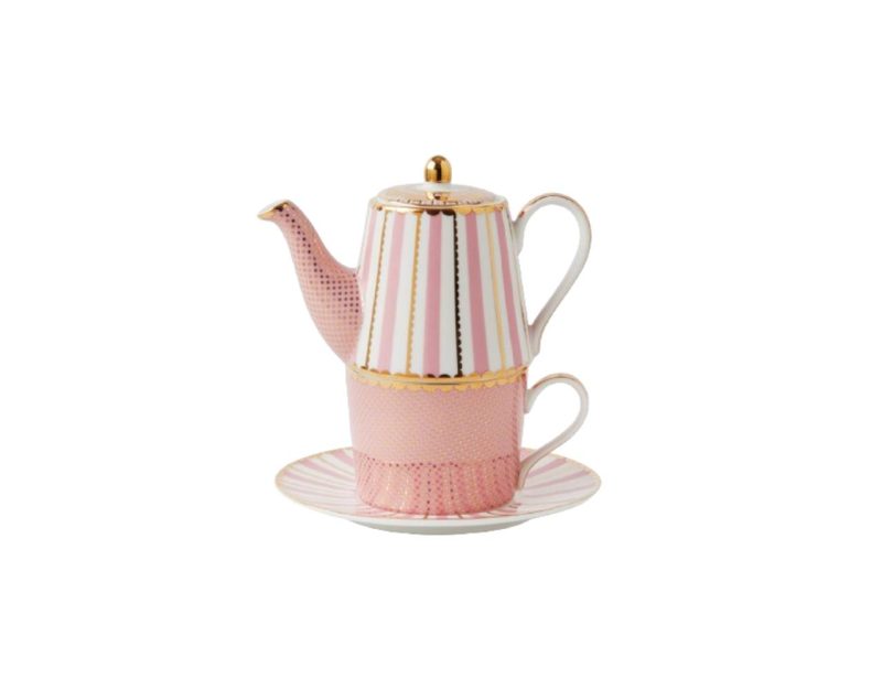 Maxwell & Williams Teas & C's Regency Tea For One With Infuser 340ML Pink Gift Boxed