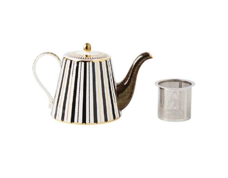 Maxwell & Williams Teas & C's Regency Teapot With Infuser 1 Lt Black Gift Boxed