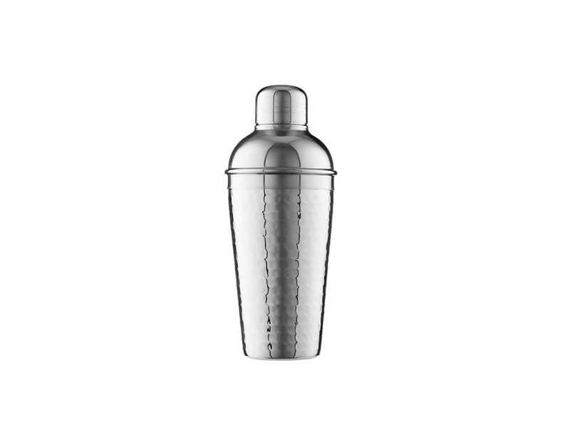 Maxwell & Williams Cocktail & Co Lexington Hammered Cocktail Shaker 500ML Silver Gift Boxed