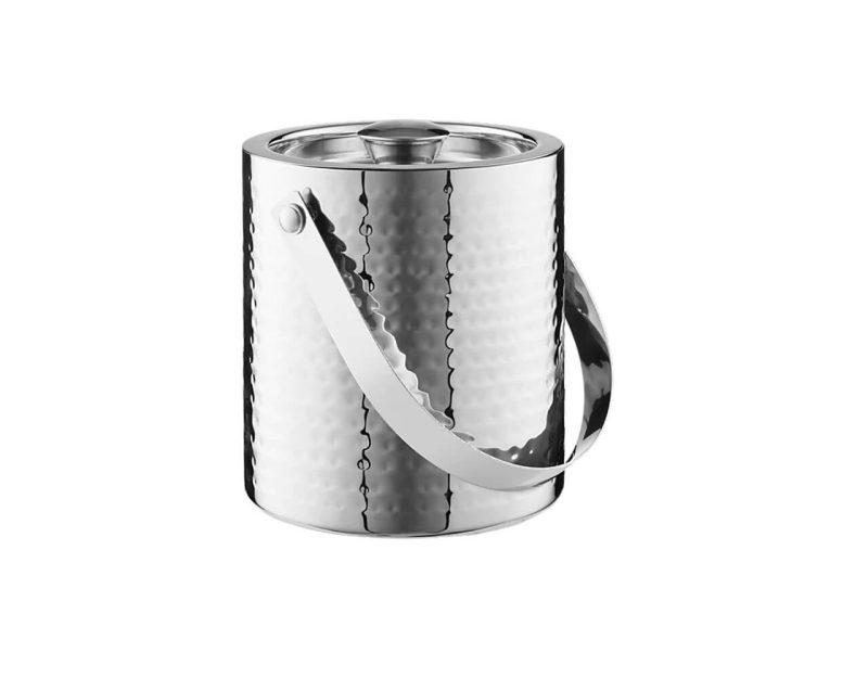 Maxwell & Williams Cocktail & Co Lexington Hammered Ice Bucket 1.5L Silver Gift Boxed