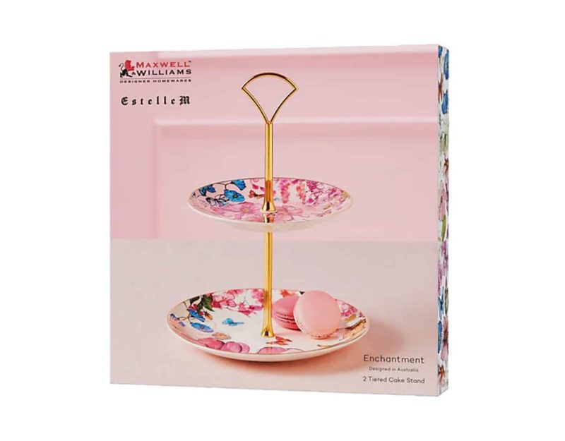 Maxwell & Williams Estelle Michaelides Enchantment 2 Tiered Cake Stand Gift Boxed