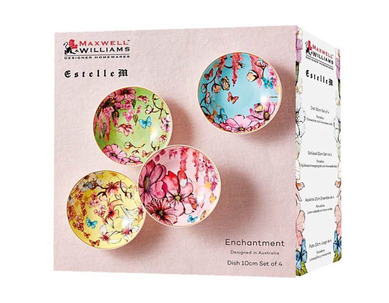 Maxwell & Williams Estelle Michaelides Enchantment Dish 10cm Set of 4 Gift Boxed