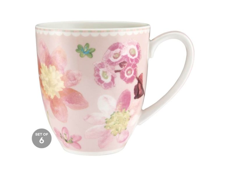 Maxwell & Williams Primula Coupe Mug 375ML Pink