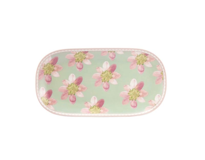 Maxwell & Williams Primula Oval Platter 33x17.5cm Sage Gift Boxed