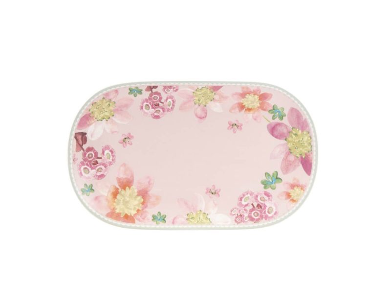 Maxwell & Williams Primula Oval Platter 37x23cm Pink Gift Boxed