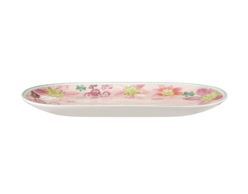 Maxwell & Williams Primula Oval Platter 37x23cm Pink Gift Boxed