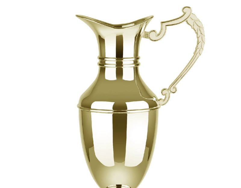 Swatkins Gold Finish Endurance Laurel Claret Jug