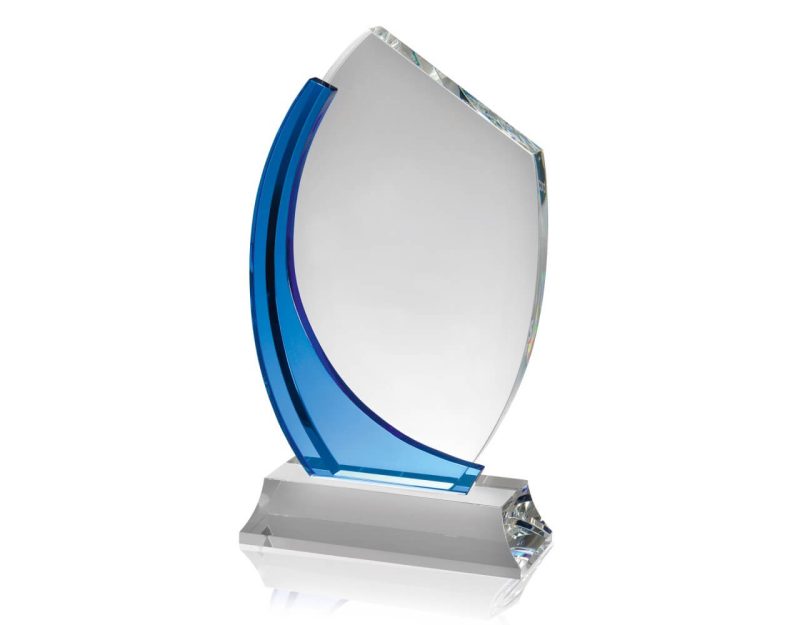 Swatkins Stylish Blue Optical Crystal Award