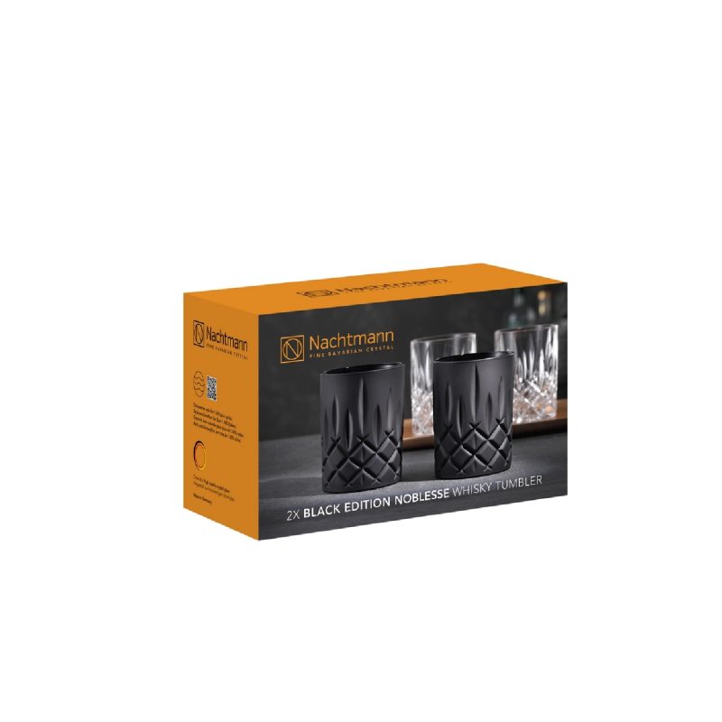 Nachtmann Noblesse Whisky Tumbler Black (Pair)