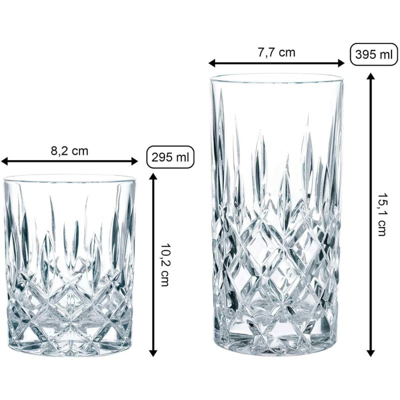 Nachtmann Noblesse Whisky and Longdrink Glasses (Set of 12)