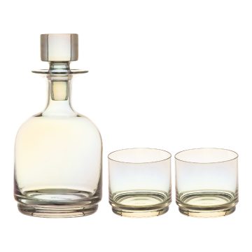 Maxwell & Williams Glamour Stacked Decanter Set 3pc Iridescent Gift Boxed