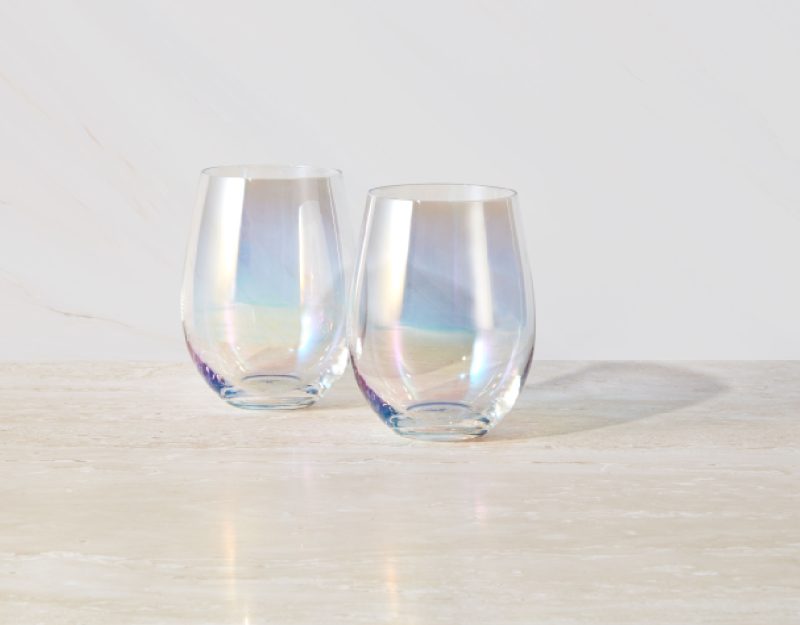 Maxwell & Williams Glamour Stemless Glass 560ML Set of 2 Iridescent Gift Boxed