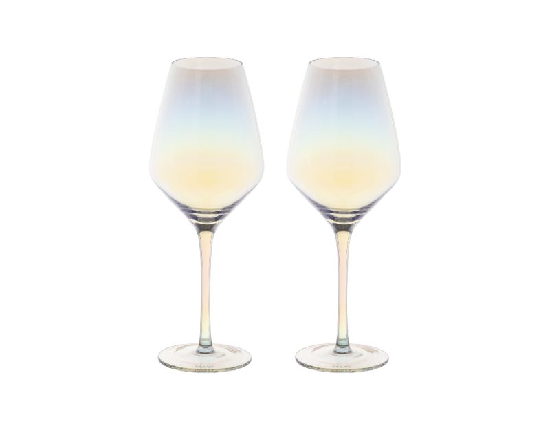 Maxwell & Williams Glamour Wine Glass 520ML Set of 2 Iridescent Gift Boxed