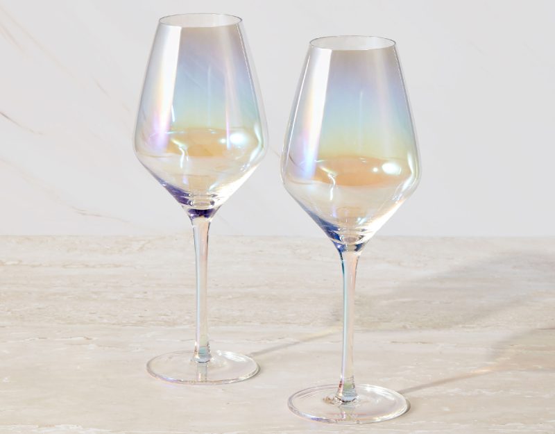 Maxwell & Williams Glamour Wine Glass 520ML Set of 2 Iridescent Gift Boxed