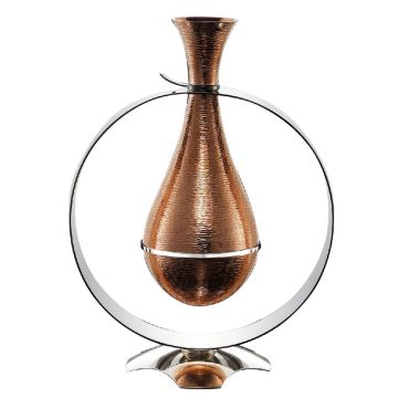 Zanetto Vase 'Essenza' Copper And White Bronze