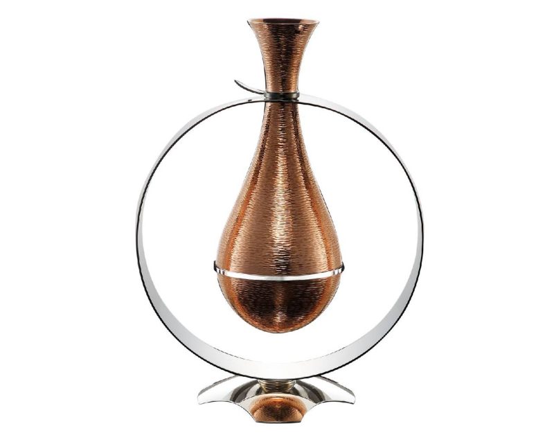 Zanetto Vase 'Essenza' Copper And White Bronze