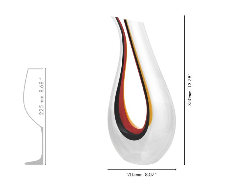 Riedel Decanter Amadeo Black/Red/Yellow