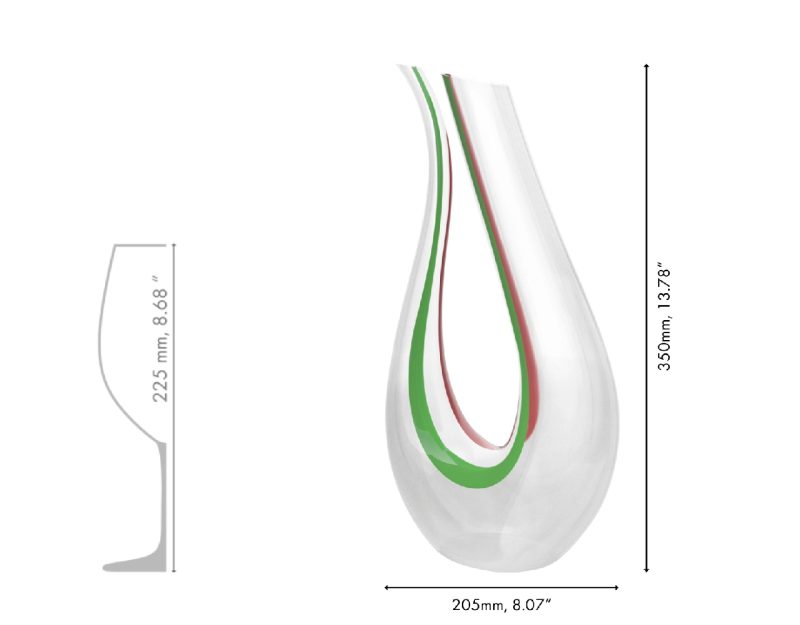 Riedel Decanter Amadeo Green/White/Red