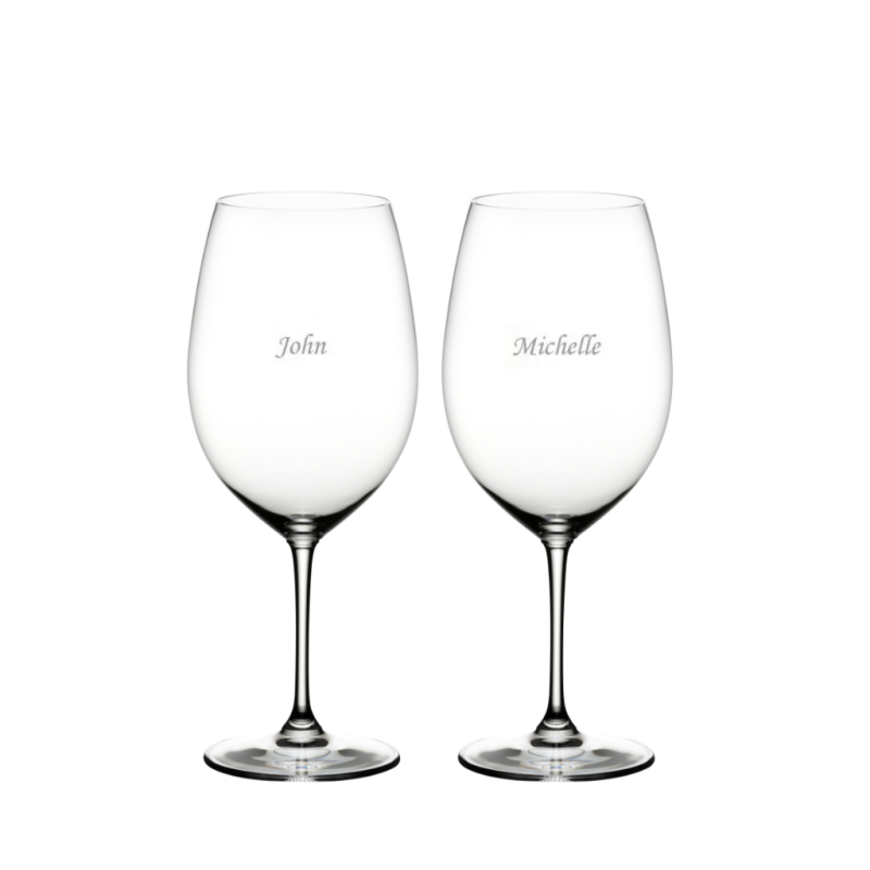 Riedel Vinum Cabernet Sauvignon/Merlot (Bordeaux) With Engraving (Pair)