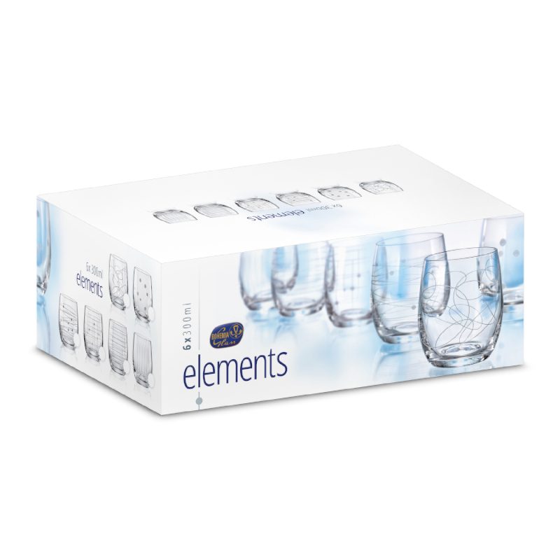 Bohemia Crystal Elements Of Tumbler 300ml (Set of 6)