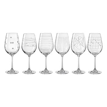 Bohemia Crystal Elements Wine Glasses 450ml (Set of 6)